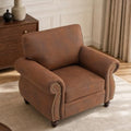 Couchus 42”W Mid-Century Accent Chair, Single Sofa, Caramel Rust by COUCHUS