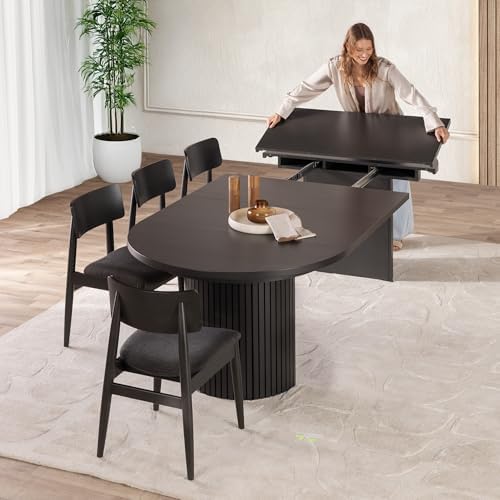 Transformer Table Solid Wood Extendable Round Dining Table Set by TransformerTable