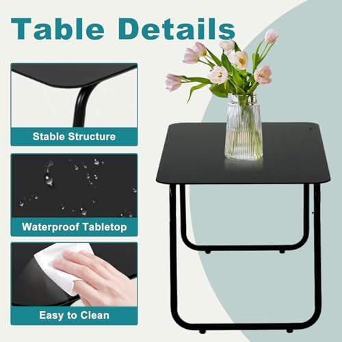 DUMOS 4 Piece Patio Furniture Set, - Image 3