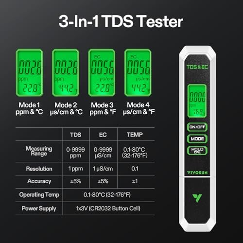VIVOSUN Digital pH Meter, 3-in-1 TDS/EC/Temperature Meter, 3-in-1 Soil - Image 5