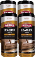 Weiman Leather Cleaner, Conditioner & Protector, 4 Pack, Car Interior by Weiman