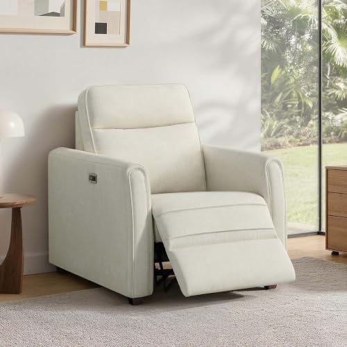KISLOT Zero Wall Power Recliner Chair, Wall Hugger Linen Recliner Sofa by Kislot