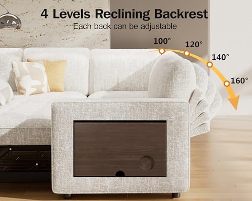 Vipbear 8 Seat U Shaped Modular Sectional Sleeper Sofa - Image 5
