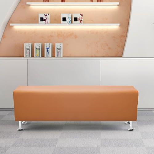 OmySalon Waiting Room Bench Seating Faux Leather, 53.9’’ Office Guest Chair - Image 6