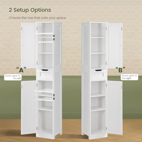 Iwell 66.9" Tall Bathroom Storage Cabinet - Image 5