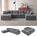 138" Boneless Cloud Couch Sectional by YEFLIXVRAU-HomeComfort