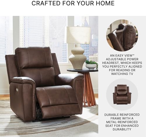 Signature Design by Ashley 1-Piece Leather Power Recliner, Zero Gravity - Image 5