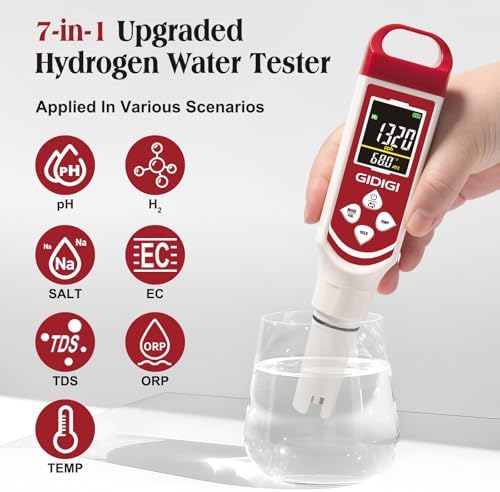7-in-1 Pool pH Salt Tester H2/ORP/pH/TDS/EC/Saltwater Quality Meter - Image 2