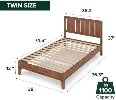Zinus Vivek Deluxe Wood Platform Bed Frame - Image 2
