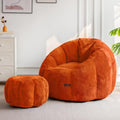 MAXYOYO Bean Bag Chair with Ottoman, Giant Pumpkin Lounge Chair by MAXYOYO