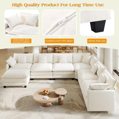 Hanherry Modular Sectional Sofa, Cloud Couch - Image 4