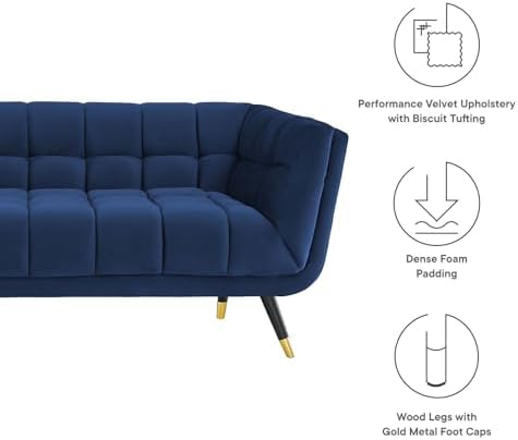 Modway Adept Contemporary Mid-Century Modern Performance Velvet Upholstered - Image 6