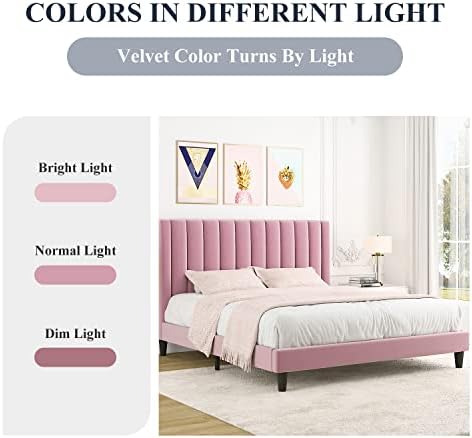 Allewie Queen Bed Frame/Velvet Upholstered Bed Frame - Image 5