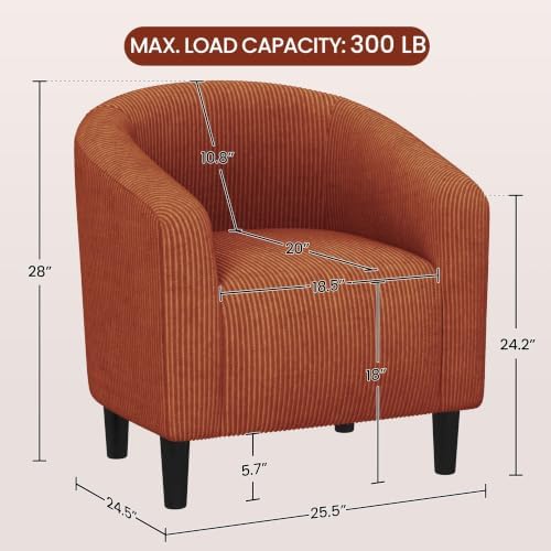Yaheetech Compact Corduroy Accent Chairs Set of 2 - Image 3