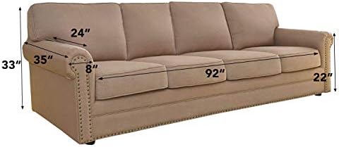 Easy-Going Stretch 4 Seater Oversized Sofa Couch Cover Christmas Red - Image 5