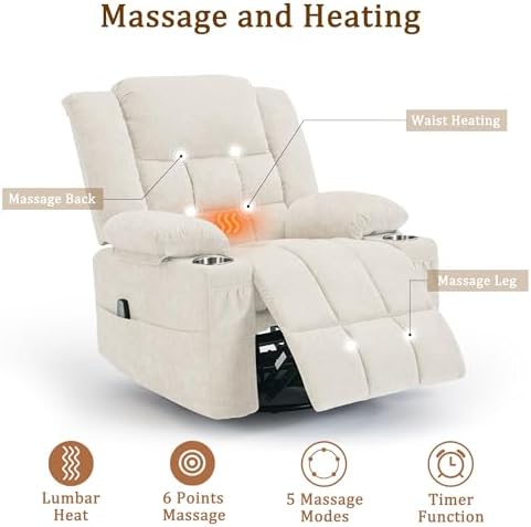 Korser 360° Swivel Rocker Recliner - Image 4