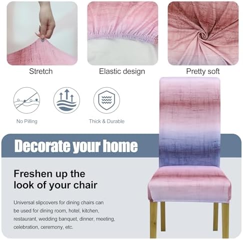 Dining Chair Covers, Stretch Seat Covers, Washable Furniture Protector - Image 3