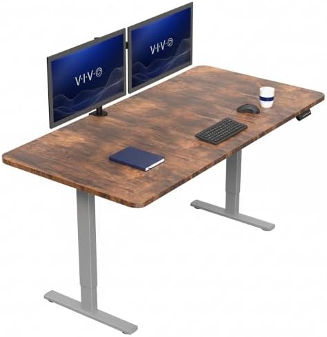 VIVO Rustic Vintage Brown 71 x 36 in Standing Desk, DESK-KIT-1G7N-36 by VIVO