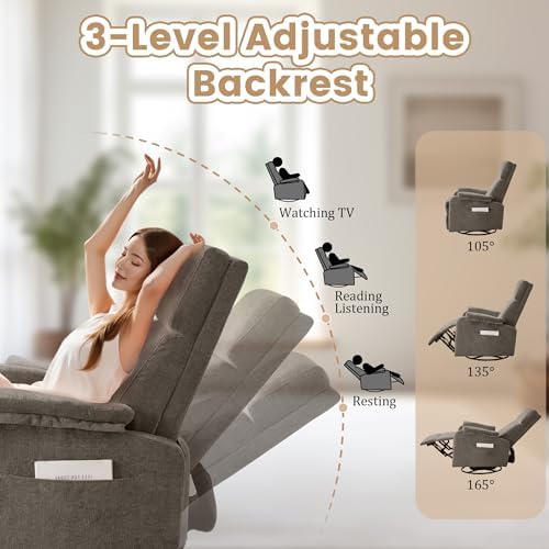 Korser Swivel Rocking Recliner - Image 4