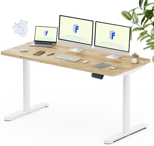 FLEXISPOT 63" x 24" Solid Wood Standing Desk by Unknown