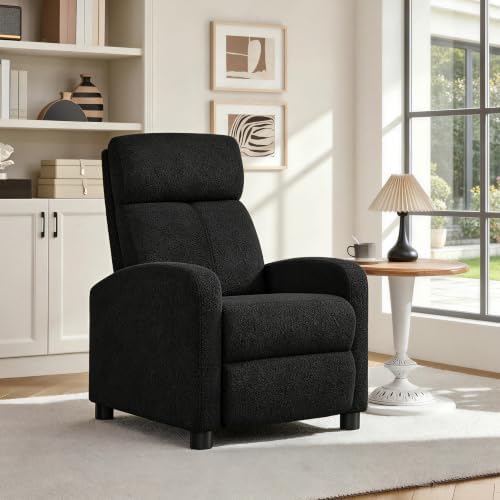 Yaheetech Recliner Chair with 3 Adjustable Angles Living Room Chairs Black - Image 2