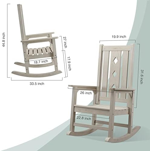 Oversized Outdoor Rocking Chair, Porch Rocker - Image 3