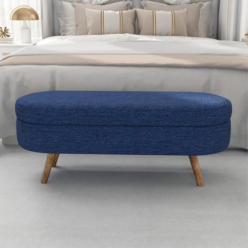 43.5" Ottoman with Storage, Storage Ottoman Bench with Safety Hinge, Bed End - Image 5