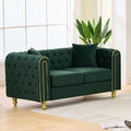 Velvet Chesterfield Sofa, Mid Century Modern Deep Seater Couch by VIDEVIK