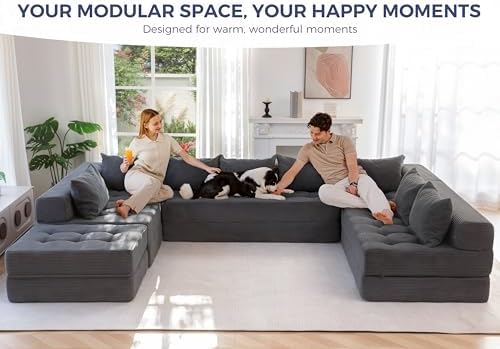 MAXYOYO 9-Seater U-Shaped Modular Sectional Sofa Couch - Image 3