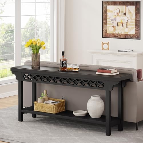 Tribesigns 70.8-Inch Solid Wood Long Console Table, Farmhouse Entryway Table - Image 4