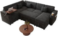 Oversized Modular Sectional Sleeper Sofas by LITVZ