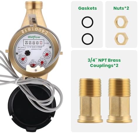DN20 Water Meter 3/4" NPT, AWWA C708 Certification Gallon Water Flow Meter - Image 2