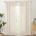 YoungsTex Linen Semi Sheer Curtains 95 Inch Length by YoungsTex