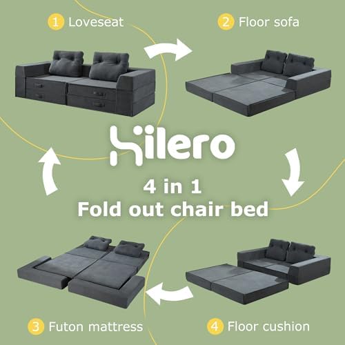 Folding Sofa Bed, Convertible Sleeper Chair Bed, Floor Sofa - Image 4