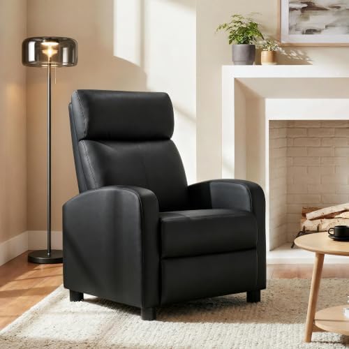 Yaheetech Recliner Chair with 3 Adjustable Angles Living Room Chairs Black - Image 2