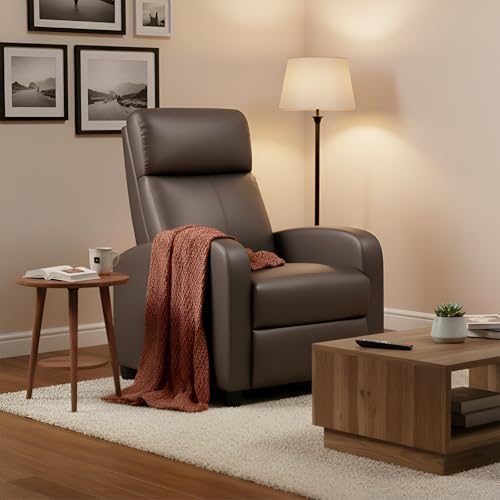 FDW Recliner Chair Reclining Sofa Leather Chair Home Theater Seating Lounge - Image 2