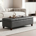 Ottoman with Storage 51" Faux Leather Storage Ottoman Bench by DECODEVILLE