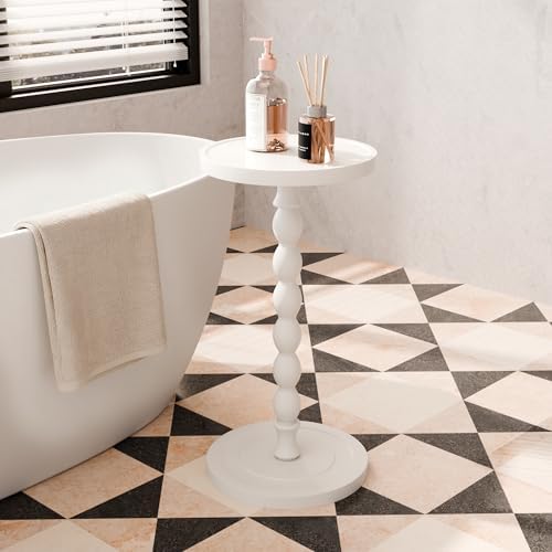 Small Round Side Table, Rubberwood‌ Drink Table - Image 7
