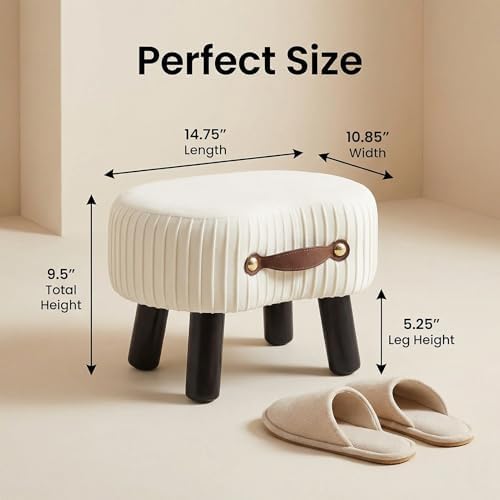 Foot Stools Small, Velvet Footrest - Image 3
