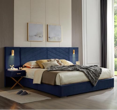 King Size Upholstered Bed Frame by Kolavess