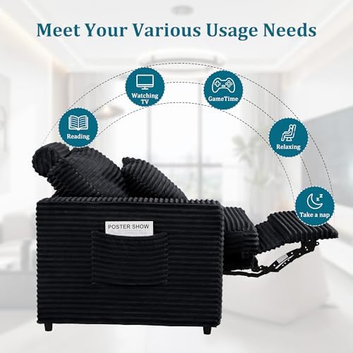 Electric Loveseat Recliner, Power Reclining Sectional Sofa - Image 4
