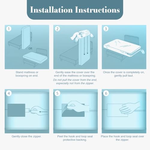 Utopia Bedding Mattress Protector Zippered Twin XL Size, 100% Waterproof Bed - Image 6