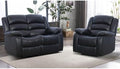 EBELLO Manual Faux Leather Reclining Couch Set by EBELLO