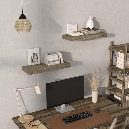 Acovy 24/30/36/40/48/55/72" Unfinished Solid Reclaimed Wood Floating Shelves - Image 6