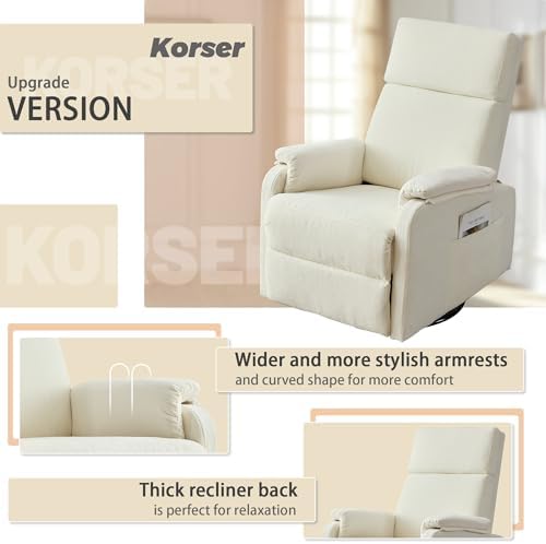 Korser Swivel Rocking Recliner - Image 6