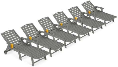 Ciokea Lounge Chair Outdoor Set of 6, Oversized Chaise Lounge Chair by Ciokea