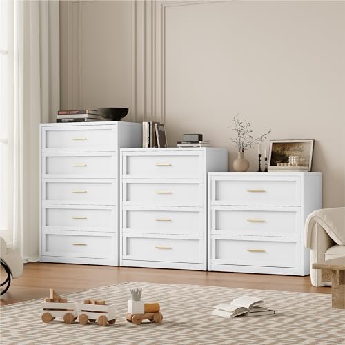 YAUWOH 4 Drawer Metal Dresser, Heavy Duty Steel Storage Dresser - Image 6
