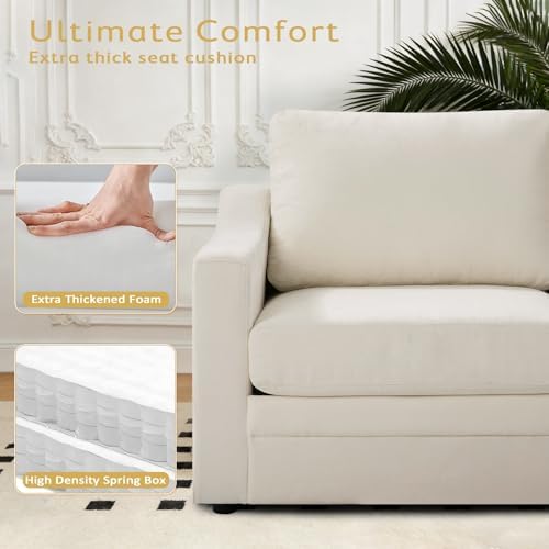67” Chenille Loveseat Sofa w/Comfortable Back Cushions - Image 3