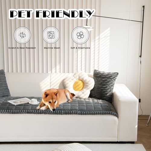 ZQFFB Couch Cover for Dogs Washable Non-Slip Pet Friendly Sofa Protector - Image 2
