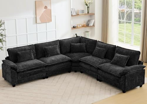 Oversized Modular Sectional Sofa Set, Convertible Deep Seat Cloud Couch by Unknown